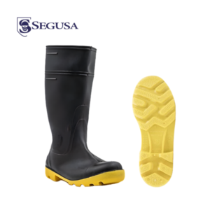 BOTA DE PVC NEGRO MINERO PLANTA AMARILLA SEGUSA